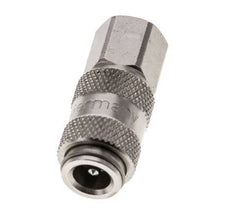 Nickel-plated Brass DN 2.7 (Micro) Air Coupling Socket M5 Female Double Shut-Off