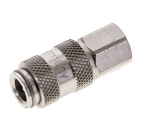 Nickel-plated Brass DN 2.7 (Micro) Air Coupling Socket M5 Female Double Shut-Off