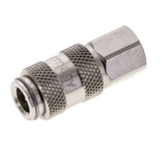Nickel-plated Brass DN 2.7 (Micro) Air Coupling Socket M5 Female Double Shut-Off
