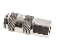 Nickel-plated Brass DN 2.7 (Micro) Air Coupling Socket M5 Female Double Shut-Off