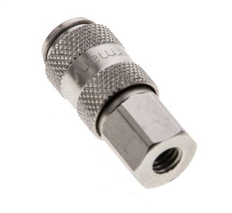 Nickel-plated Brass DN 2.7 (Micro) Air Coupling Socket M5 Female Double Shut-Off