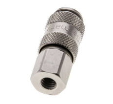 Nickel-plated Brass DN 2.7 (Micro) Air Coupling Socket M5 Female Double Shut-Off