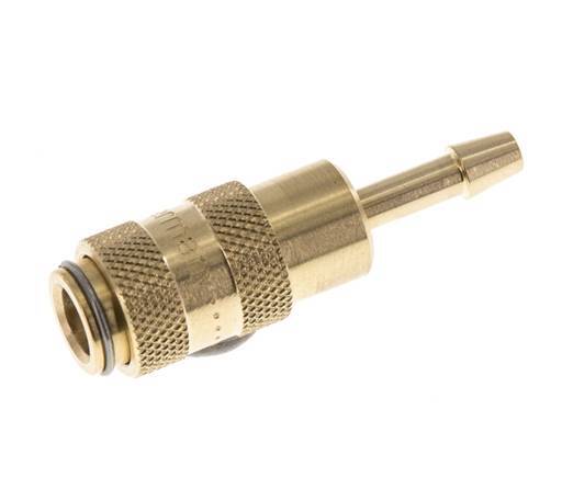 Brass DN 2.7 (Micro) Air Coupling Socket 3 mm Hose Pillar