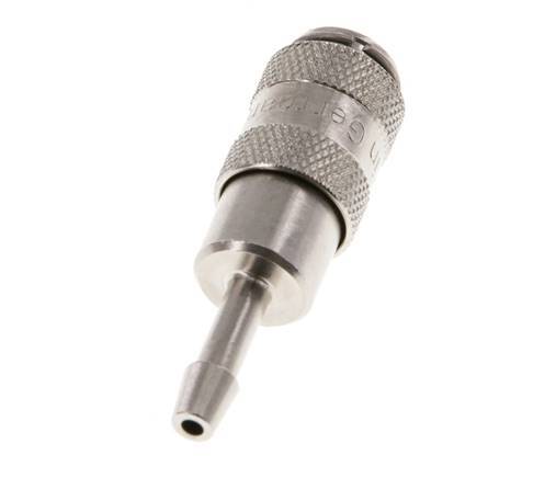 Nickel-plated Brass DN 2.7 (Micro) Air Coupling Socket 3 mm Hose Pillar