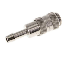 Nickel-plated Brass DN 2.7 (Micro) Air Coupling Socket 4 mm Hose Pillar