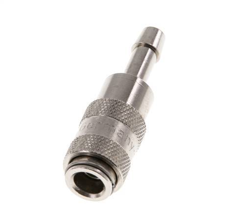 Nickel-plated Brass DN 2.7 (Micro) Air Coupling Socket 4 mm Hose Pillar