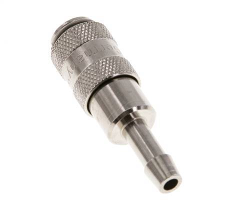 Nickel-plated Brass DN 2.7 (Micro) Air Coupling Socket 4 mm Hose Pillar