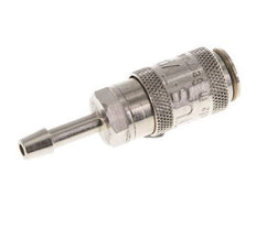 Nickel-plated Brass DN 2.7 (Micro) Air Coupling Socket 3 mm Hose Pillar Double Shut-Off