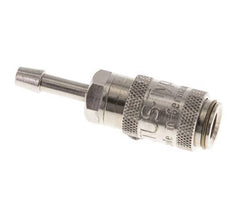 Nickel-plated Brass DN 2.7 (Micro) Air Coupling Socket 3 mm Hose Pillar Double Shut-Off