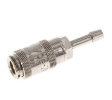 Nickel-plated Brass DN 2.7 (Micro) Air Coupling Socket 3 mm Hose Pillar Double Shut-Off