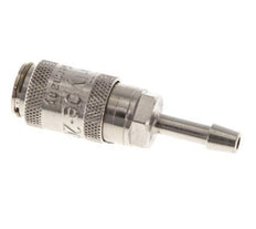 Nickel-plated Brass DN 2.7 (Micro) Air Coupling Socket 3 mm Hose Pillar Double Shut-Off