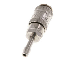 Nickel-plated Brass DN 2.7 (Micro) Air Coupling Socket 3 mm Hose Pillar Double Shut-Off