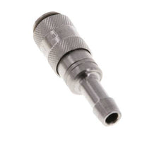 Stainless Steel 316L DN 2.7 (Micro) Air Coupling Socket 5 mm Hose Pillar Double Shut-Off