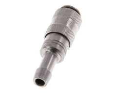 Stainless Steel 316L DN 2.7 (Micro) Air Coupling Socket 5 mm Hose Pillar Double Shut-Off