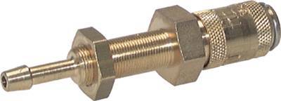 Latón DN 2,7 (Micro) Racor de acoplamiento de aire 4 mm Columna para manguera Mampara de cierre doble