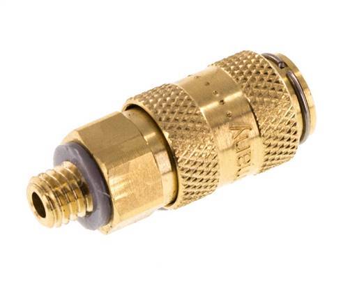 Brass DN 2.7 (Micro) Air Coupling Socket M5 Male