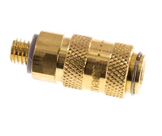 Brass DN 2.7 (Micro) Air Coupling Socket M5 Male