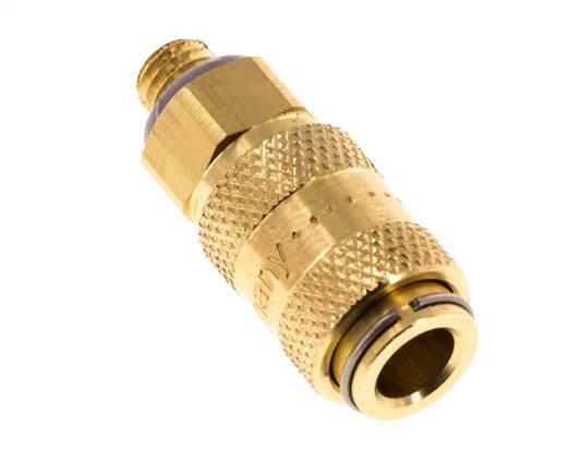 Brass DN 2.7 (Micro) Air Coupling Socket M5 Male