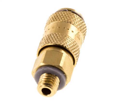 Brass DN 2.7 (Micro) Air Coupling Socket M5 Male
