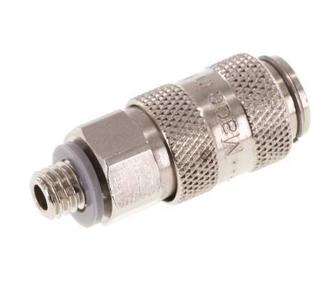 Nickel-plated Brass DN 2.7 (Micro) Air Coupling Socket M5 Male
