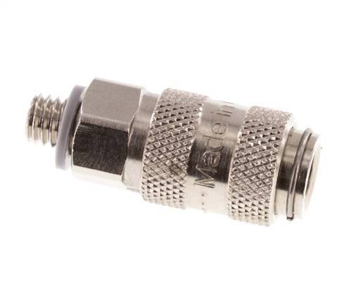 Nickel-plated Brass DN 2.7 (Micro) Air Coupling Socket M5 Male