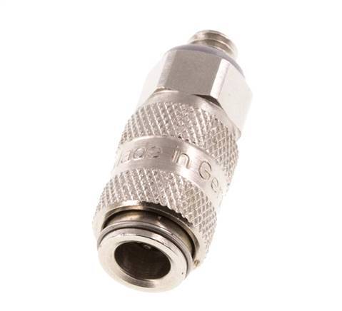 Nickel-plated Brass DN 2.7 (Micro) Air Coupling Socket M5 Male