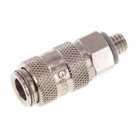 Nickel-plated Brass DN 2.7 (Micro) Air Coupling Socket M5 Male