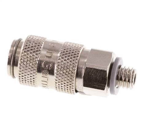 Nickel-plated Brass DN 2.7 (Micro) Air Coupling Socket M5 Male