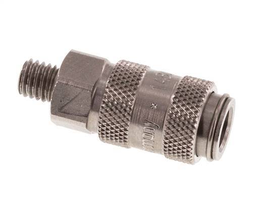 Stainless steel DN 2.7 (Micro) Air Coupling Socket M5 Male
