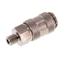 Stainless steel DN 2.7 (Micro) Air Coupling Socket M5 Male Double Shut-Off