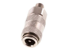 Stainless steel DN 2.7 (Micro) Air Coupling Socket M5 Male Double Shut-Off