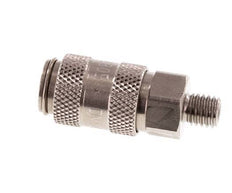 Stainless steel DN 2.7 (Micro) Air Coupling Socket M5 Male Double Shut-Off