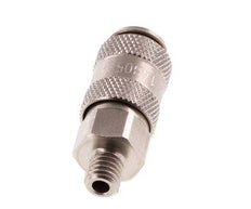 Stainless steel DN 2.7 (Micro) Air Coupling Socket M5 Male Double Shut-Off