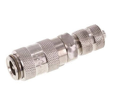 Stainless Steel 316L DN 2.7 (Micro) Air Coupling Socket 3x4.3 mm Union Nut Double Shut-Off