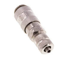 Stainless Steel 316L DN 2.7 (Micro) Air Coupling Socket 3x4.3 mm Union Nut Double Shut-Off