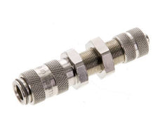 Nickel-plated Brass DN 2.7 (Micro) Air Coupling Socket 4x6 mm Union Nut Bulkhead