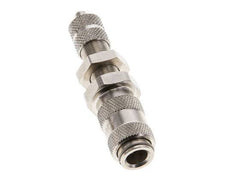 Nickel-plated Brass DN 2.7 (Micro) Air Coupling Socket 3x4.3 mm Union Nut Bulkhead