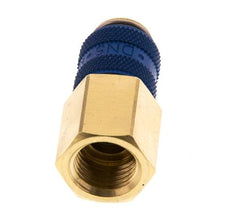 Acoplamiento de aire de latón DN 5 azul Toma G 1/4 pulgada hembra