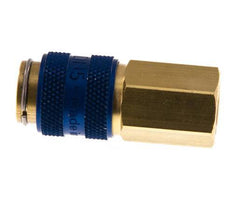 Acoplamiento de aire de latón DN 5 azul Toma G 1/8 pulgadas hembra