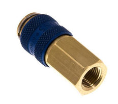 Acoplamiento de aire de latón DN 5 azul Toma G 1/8 pulgadas hembra