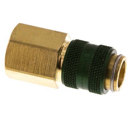 Acoplamiento de aire de latón DN 5 verde Toma G 1/4 pulgada hembra
