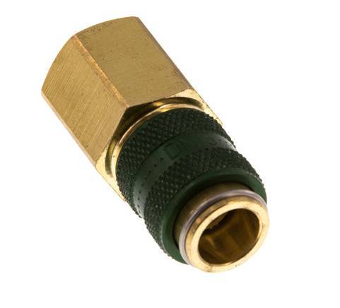 Acoplamiento de aire de latón DN 5 verde Toma G 1/4 pulgada hembra