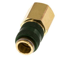 Acoplamiento de aire de latón DN 5 verde Toma G 1/4 pulgada hembra