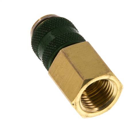 Acoplamiento de aire de latón DN 5 verde Toma G 1/4 pulgada hembra