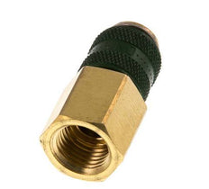 Acoplamiento de aire de latón DN 5 verde Toma G 1/4 pulgada hembra