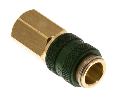 Acoplamiento de aire de latón DN 5 verde Toma G 1/8 pulgadas hembra