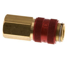 Acoplamiento de aire de latón DN 5 rojo Toma G 1/8 pulgadas hembra