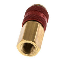 Acoplamiento de aire de latón DN 5 rojo Toma G 1/8 pulgadas hembra