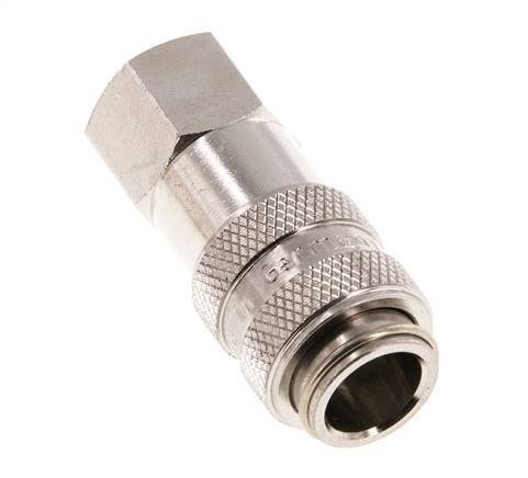 Latón niquelado Enchufe de acoplamiento de aire DN 5 G 1/8 pulgadas hembra
