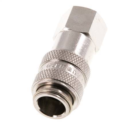 Latón niquelado Enchufe de acoplamiento de aire DN 5 G 1/8 pulgadas hembra